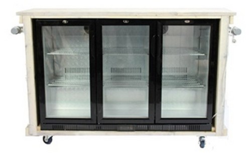 Steigerhout Koelbuffet (incl koelkast 3 deur)